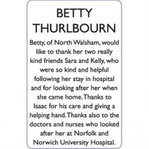 BETTY THURLBOURN