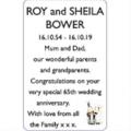 ROY and SHEILA BOWER