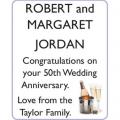 ROBERT and MARGARET JORDAN