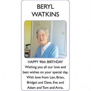 BERYL WATKINS